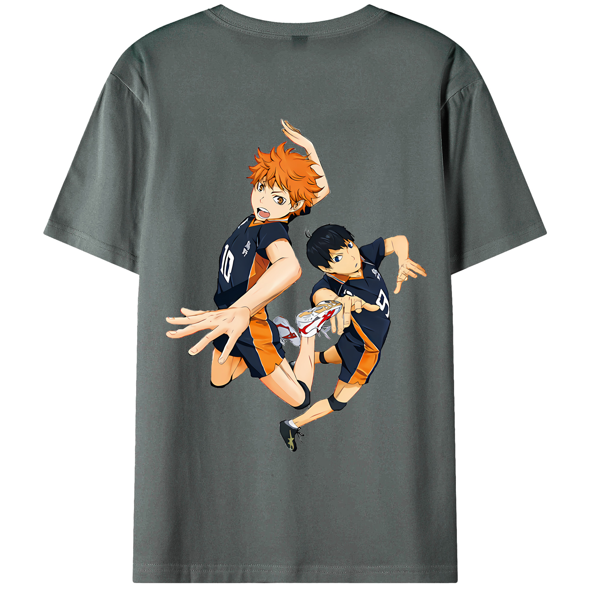 （画像用） ハイキュー!! Haikyu!! 綿100％ メンズ半袖Tシャツ（バックプリント） 通気性